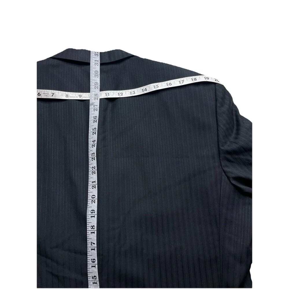 Caravelli Striped Super 150s Gray Mens 2pc Suit Jacket Pants 42R 36x30